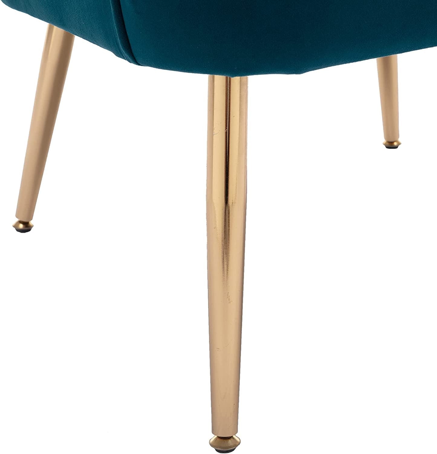 Teal Velvet Accent Chair with Golden Legs